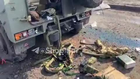 Russian military equipment crushed in Kharkov