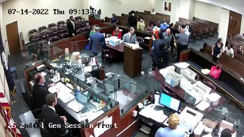 Father attacks son’s killer in the courtroom during court hearing at Orangeburg County Courthouse.