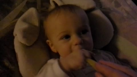 Haley eats bananas