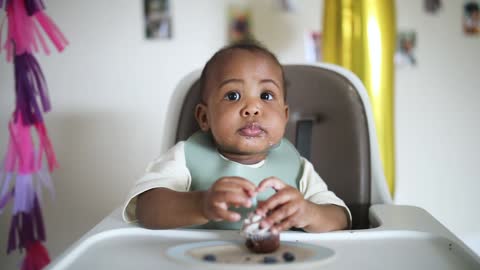 Cute Baby Celebrating His First Birthday