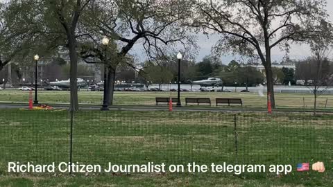 Marine One's Landing just outside White House.