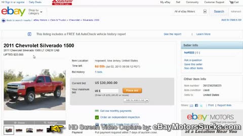 eBay Car Scams 06/26/13