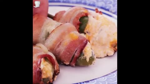 Food Cook Cooking Tasty - Grilled Bacon-Wrapped Jalapeño Poppers