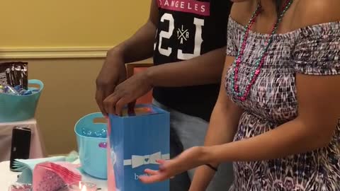 "I'm having a girl??!" Man's priceless reaction at his Gender Reveal Party!