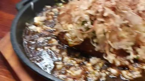 At a Korean pub-okonomiyaki