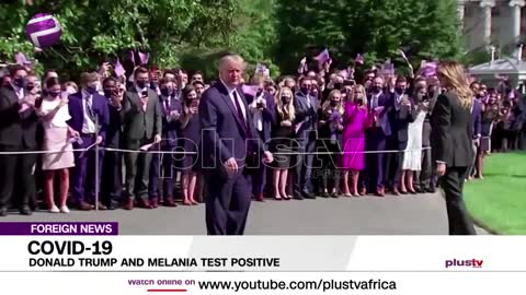 Donald trump and Malania test positive reactions