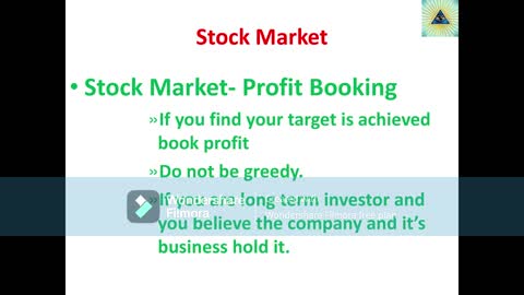 Stock Market - Profit Booking