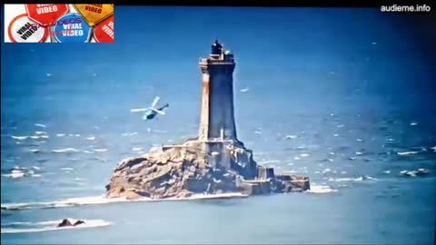 helicopter bursts into flames at French lighthouse