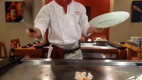 Teppanyaki Show at Benihana - Toronto, Ontario-7