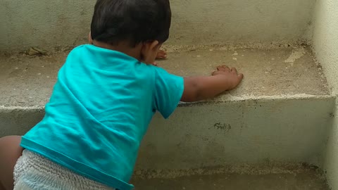 Toddler Climbing Stairs