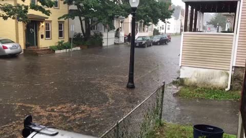 Street flooding, uphill from harbor?