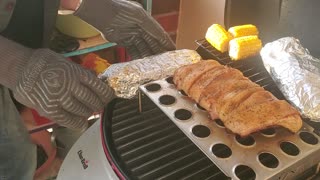 Rennos BBQ ribs on electric grill part 4