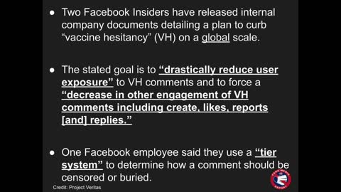 FACEBOOK CAUGHT MANIPULATING, SUPPRESSING VACCINE INFO WITH "HESITANCY SCORES" -Project Veritas