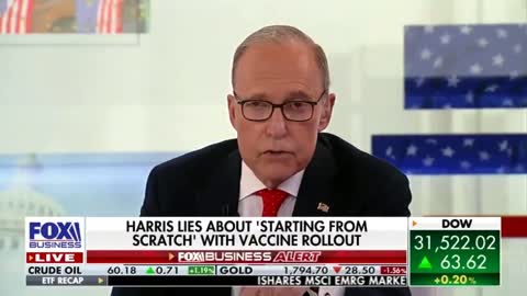 CAUGHT ON HOT MIC: Larry Kudlow On Kamala Harris Vaccine Claims "Bull***t. Unbelievable Falsehoods!"