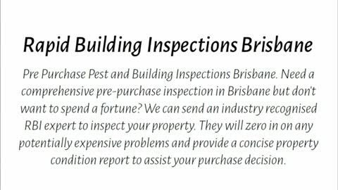 pre purchase inspection brisbane