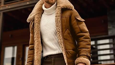 Men Fur Insert Jacket Thickening Long Jacket Wholesale Autumn and Winter.