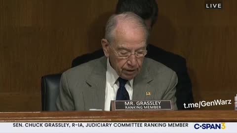 Senator Grassley Question AG Garland on Andrew McCabe's Federal Payout and Reinstitution of Benefits