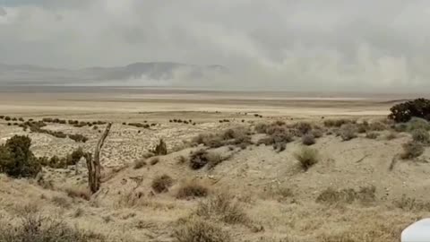 Sandstorm stirring in the West Desert, Utah