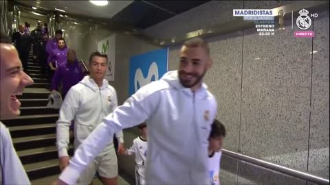 Cristiano and Benzema joke with Lucas Vázquez!