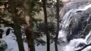 waterfall jump