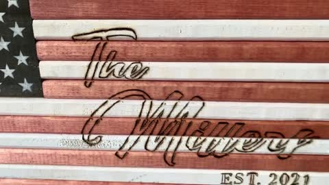 Handmade Wooden American Flag