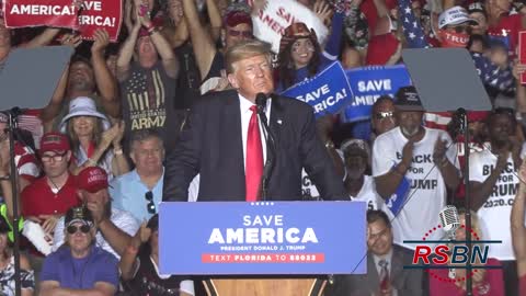 Trump RSBN Shoutout at Sarasota, FL Rally
