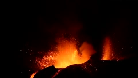 Volcano erupted on Fogo Island, Cape Verde