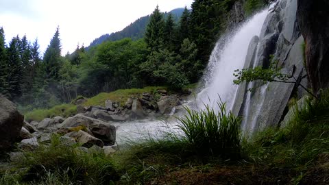 Waterfalls mountains river water