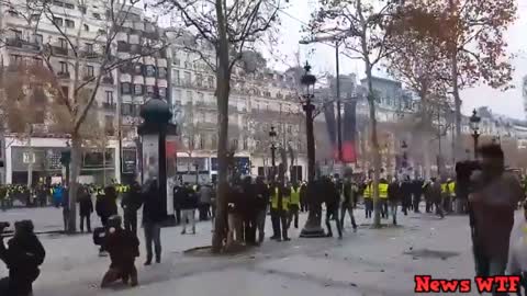 Wasn't Ready For That: Paris Protestor Gets Shot With A Flash Ball!