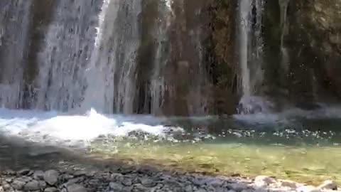 Trekking to the waterfall