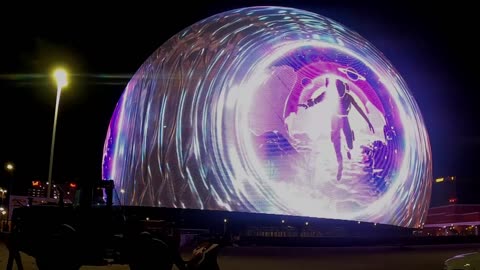 The Sphere Las Vegas, nightly free show: 'Chrome/Inner World Explorer/Red Moon'
