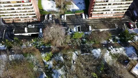 Snow in Santiago city in Chile