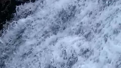 Real slow motion waterfall