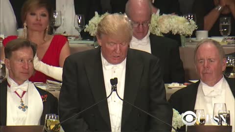 Trump roasts clinton at Al Smith charity dinner