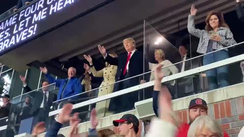 President Trump enjoying himself at the World Series.