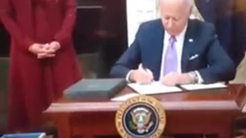Biden signing blank Executive Orders