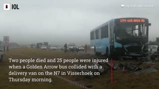 Horror crash leaves two dead and 25 injured