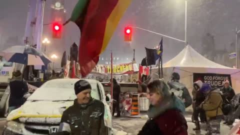 Canada Ottawa: Sne og slud kan ikke holde demonstranterne væk, de kæmper for frihed