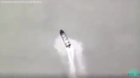 Ukrainian Naval Forces release dramatic footage of drone strikes on Russian patrol boats