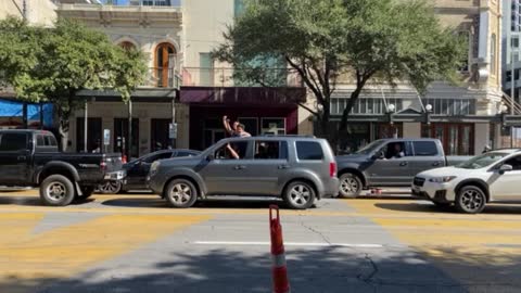 Children Flip Off Trump Supporters Saying “F* Trump”.