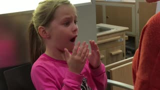 Finally getting her ears pierced...Tears of Joy!