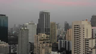 Drone captured cinematic footage of city during lockdown