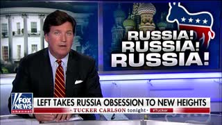 Tucker Carlson mocks media hysteria over Russia