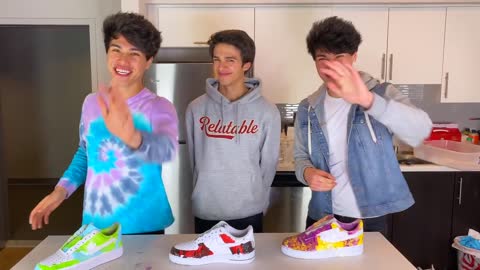 Customizing Nike AIR Forces with Hydro Dipping! w/ Brent Rivera (DIY)
