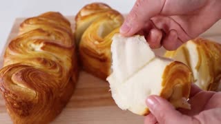"Puff" Pastry Butter Bread Loaf | Easiest Recipe | Soft and Thousands of Layers