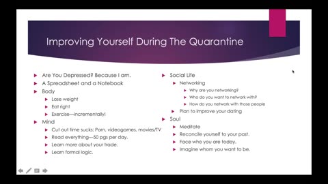 CRP Weekly Webinar #6: Improving Yourself During The Quarantine