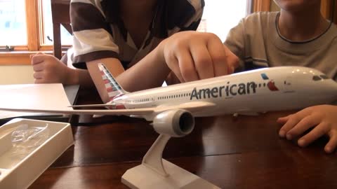 Our Homeschooling My son gets rewards for studying math, Daron Skymarks American Airlines 787