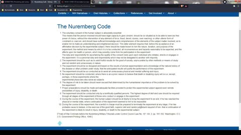 Nuremberg Code & The Jab enforcement! Duck and cover!