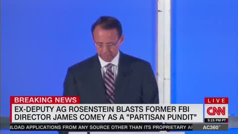 Rod Rosenstein unloads on Comey for being partisan hack