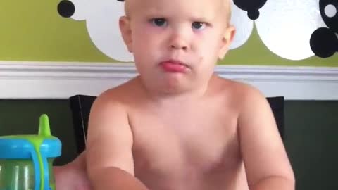 Baby Shows Off His Mean Face And Totally Kills It